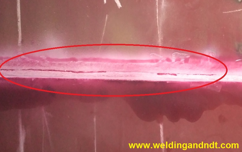 Dye penetrant test (DPT) photo