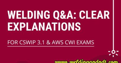 Question Answers on Welding for CSWIP 3.1 and AWS CWI Exams